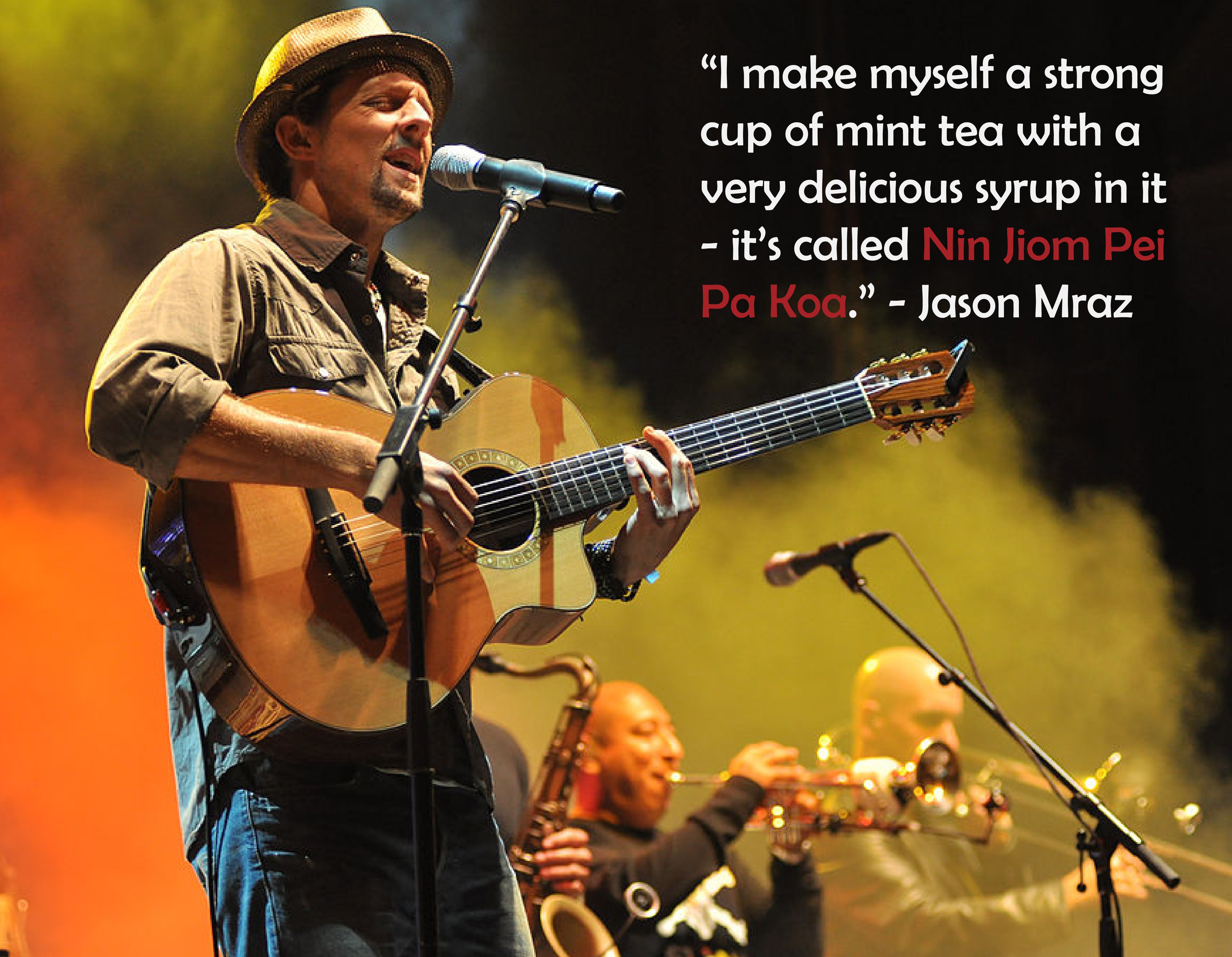 Grammy winnaar Jason Mraz warmt op met Nin Jiom Pei Pa Koa